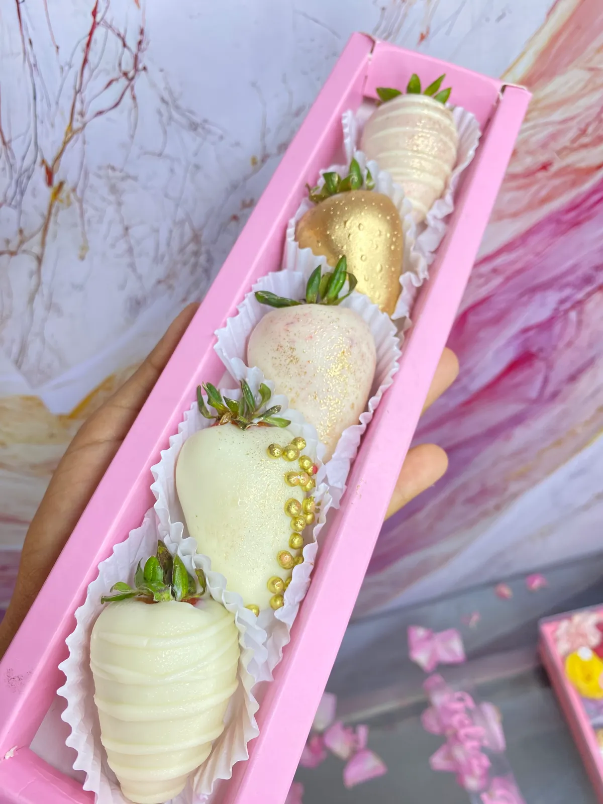 Caja de fresas cubiertas