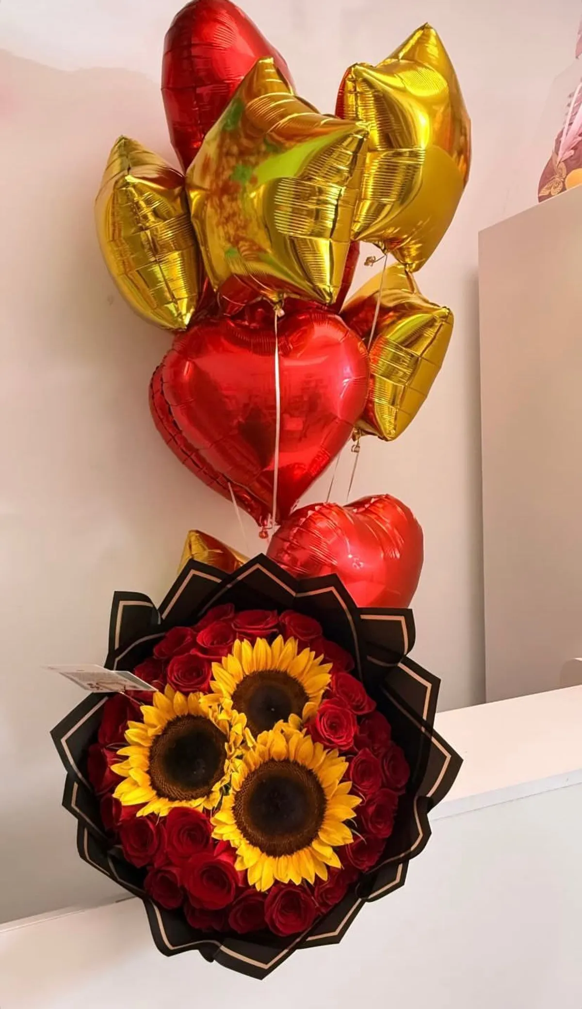 Bouquet Rosas y Girasoles
