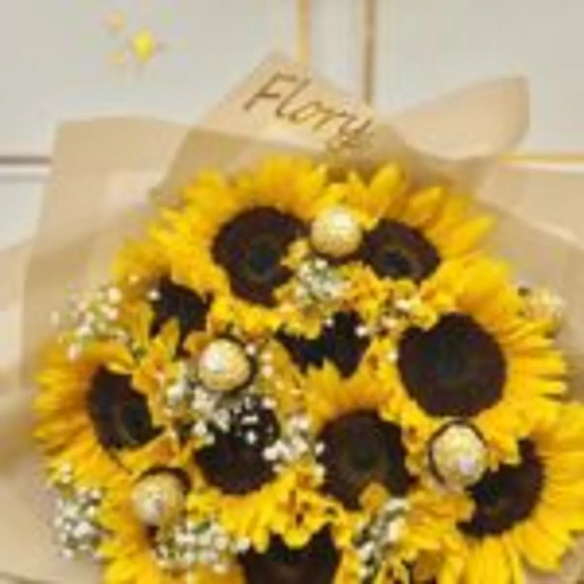 Ramo Girasoles x10 + Chocolates