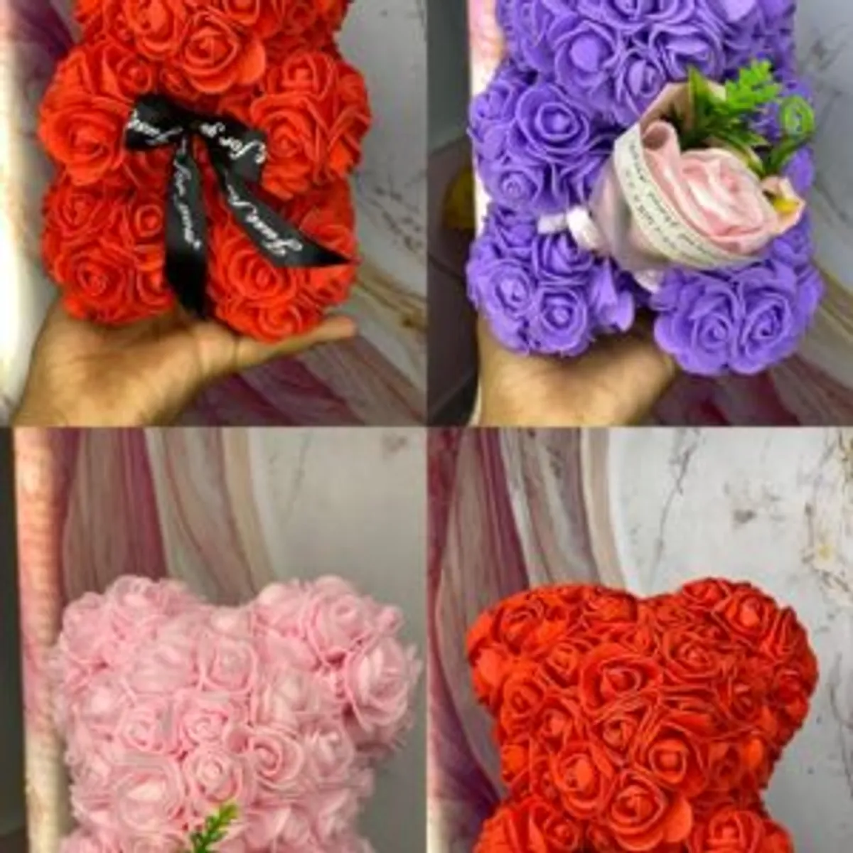 Oso de Rosas en Caja + Chocolates