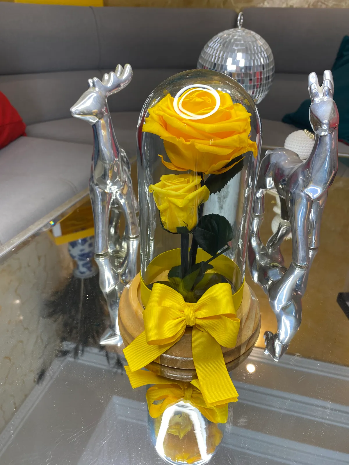 Rosa preservada doble